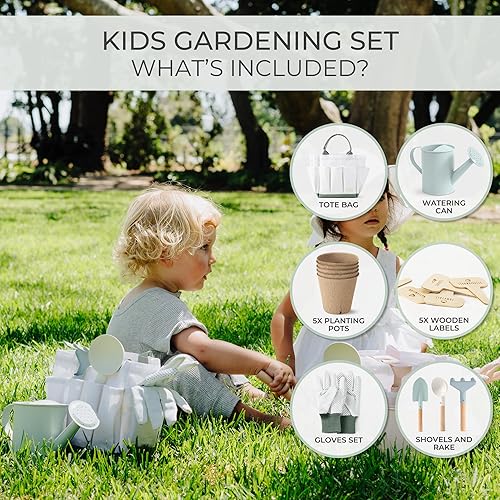 Miniatura 3 de ZICOTO El mejor juego de jardinería para niños el juego de jardinería perfecto para niños pequeños con herramientas duraderas y seguras para una