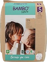 Bambo Nature Baby Nappies Size 5 (12-18 kg) 22 Premium Nappies with Improved Leak Protection | Maximum Comfort and Freedom for Active Babies | Dermatologically Tested