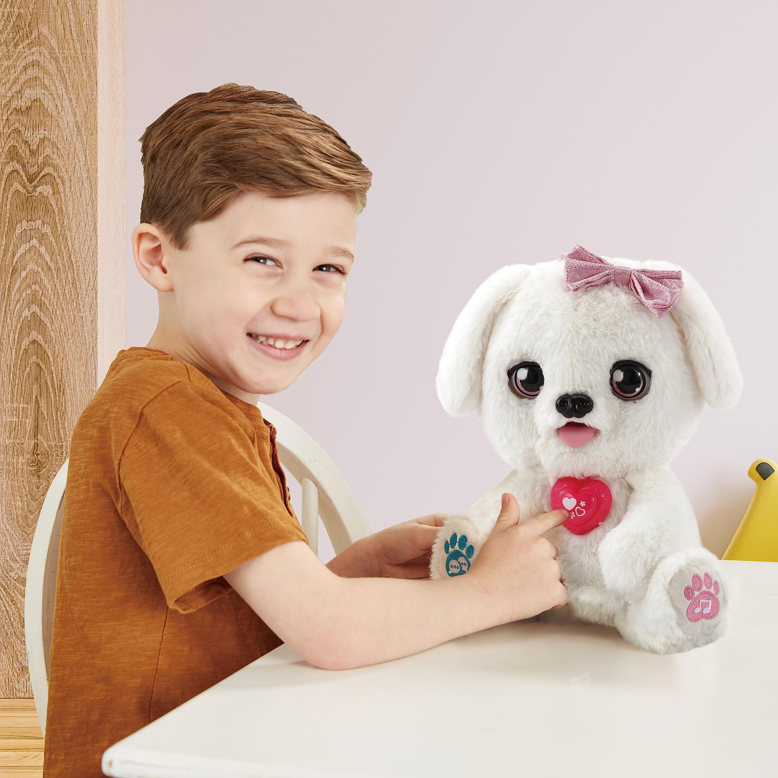 VTech Schlecki Plüsch-Hündchen mit Sound - Interaktives Kuscheltier