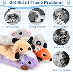 LECHONG 5-Pack Jouets de chien sans glissière - Corps sans rembourrage & Tête légèrement remplie avec traiter poche cachée, jouets pour chiens ensemble pour petits chiens moyens grands pour les garder occupés