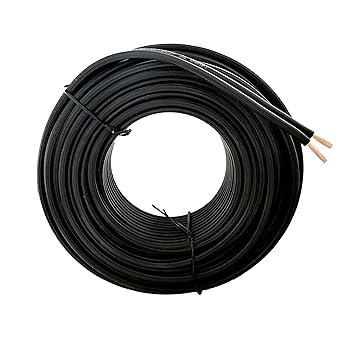 Low Voltage Landscape Lighting Wire - Outdoor Direct Burial Underground Low-Energy Circuit Cable (14/2 Black, 100ft)