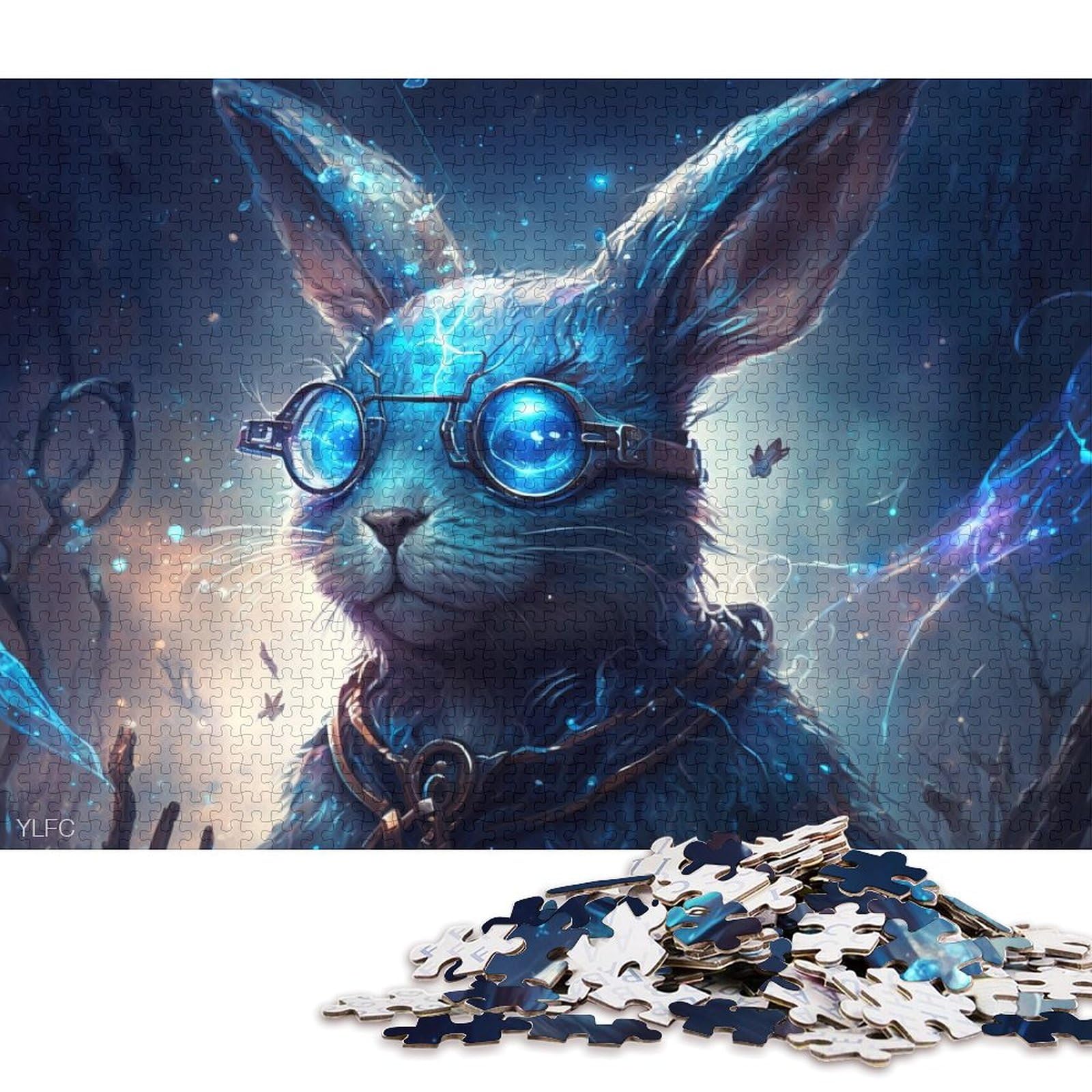 1000 Pieces Jigsaw Puzzles for Adults Magical Rabbit Warrior Jigsaw Puzzles for Adults Wood Puzzle Educational Game for Adult Child 75 * 50cm/1000pcs