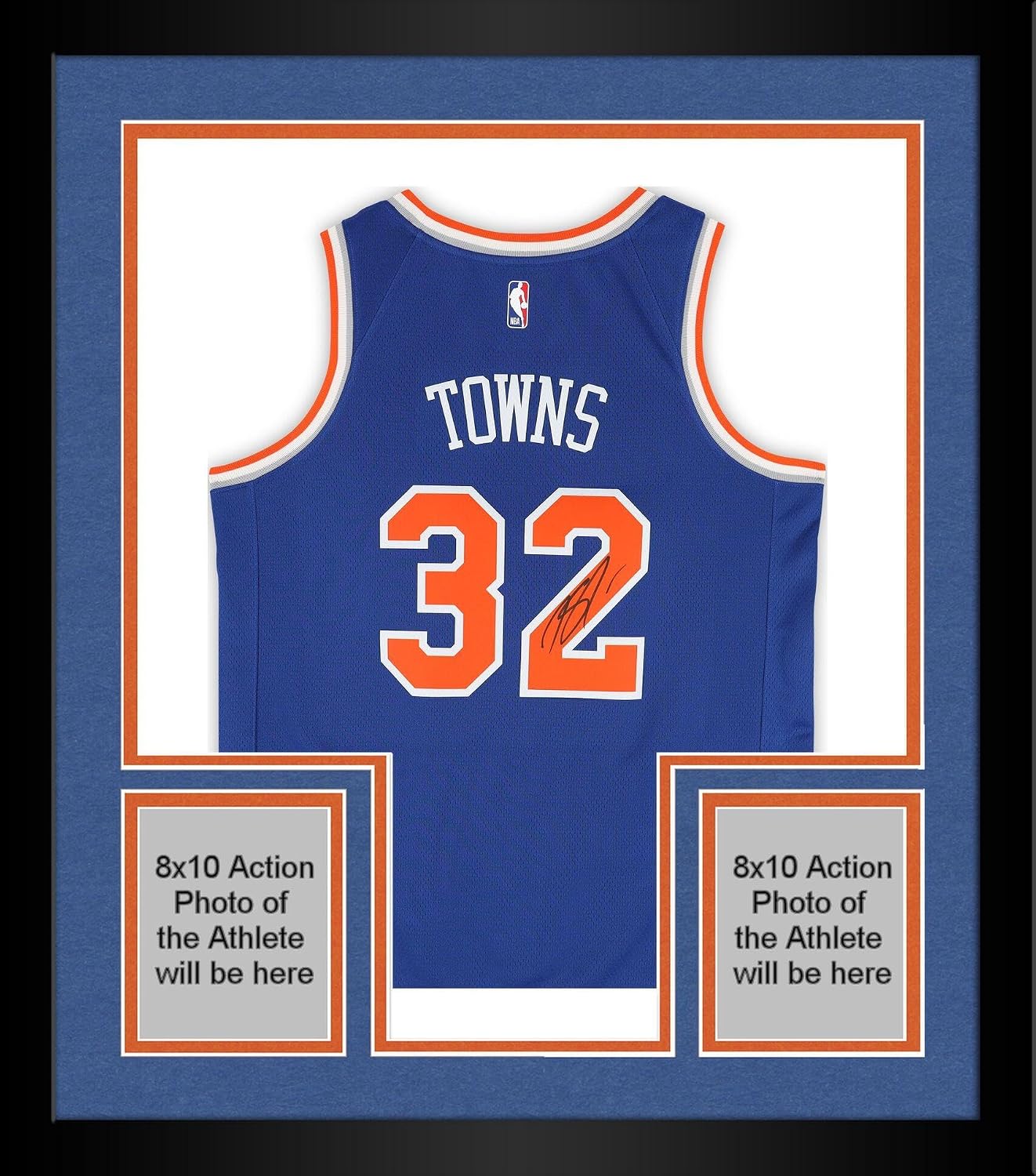 Framed Karl-Anthony Towns New York Knicks Autographed Nike Icon Swingman Jersey - Autographed NBA Jerseys