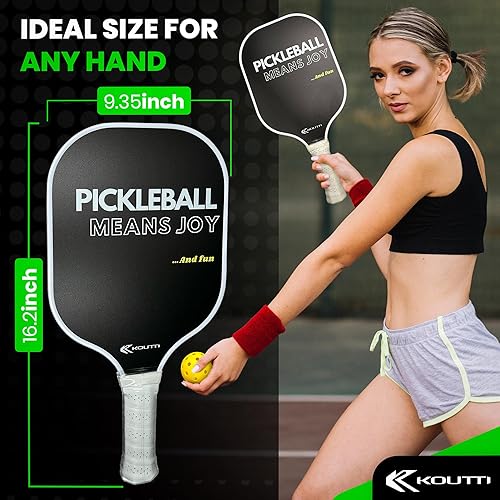 Miniatura 2 de Palas de pickleball aprobadas por Pickleball de Estados Unidos, juego de 2 paletas de pickleball de fibra de carbono con 4 bolas de pickleball para