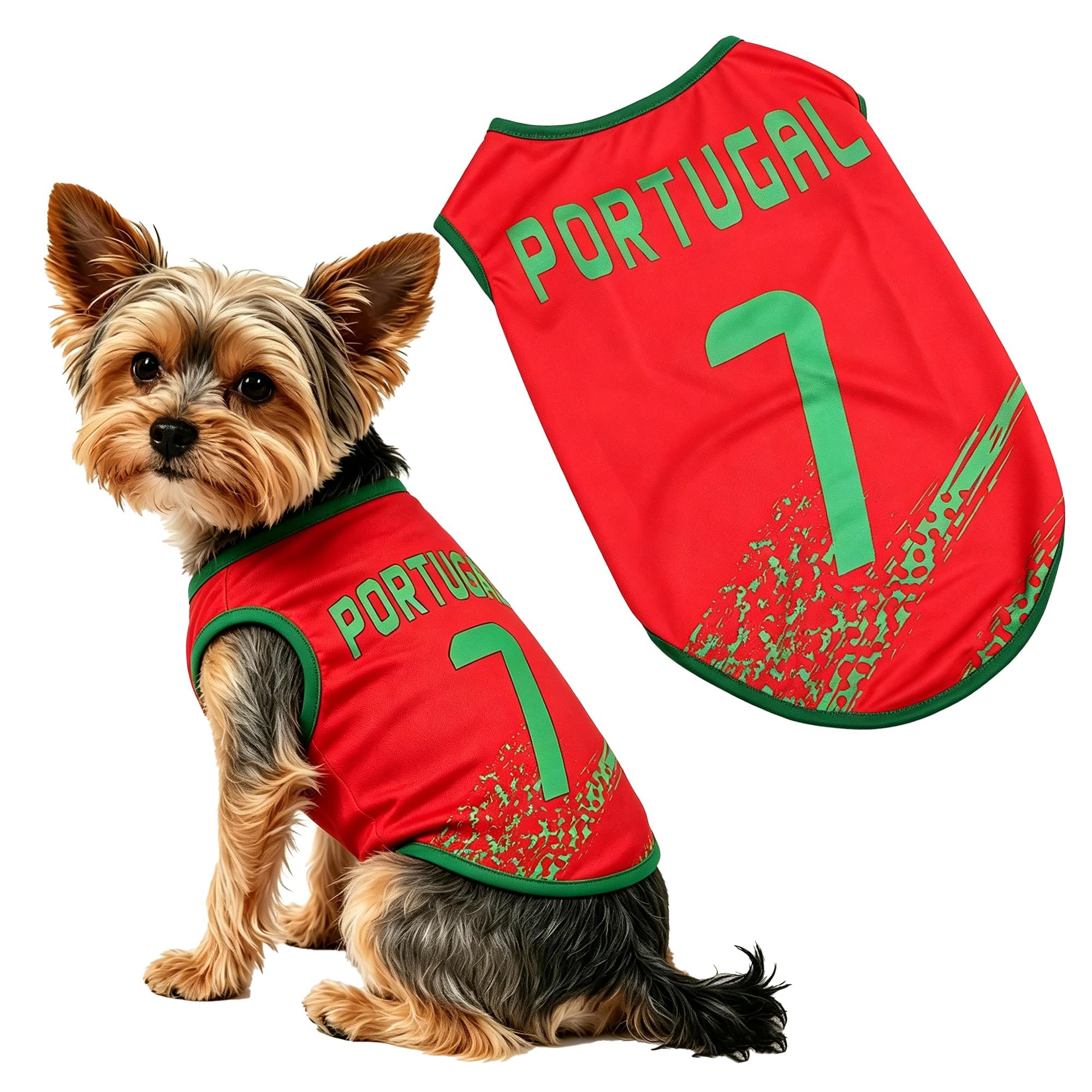 Pets Football Jersey Sports Soccer National Team Vest Cat Summer Cool Clothes Apparel Breathable Sports Costume for Dogs Dog Jersey (M) — image 1