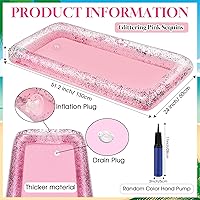 Vista 2 de Leitee El kit inflable de barra de servicio incluye enfriador de bufé con purpurina para fiestas, soporte de hielo con tapón de drenaje, cubierta