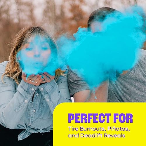 Miniatura 4 de Chameleon Colors Polvo azul para revelación de género, 2 bolsas de 5 libras, color azul vibrante, para bebé, bolsas de fácil apertura, fácil