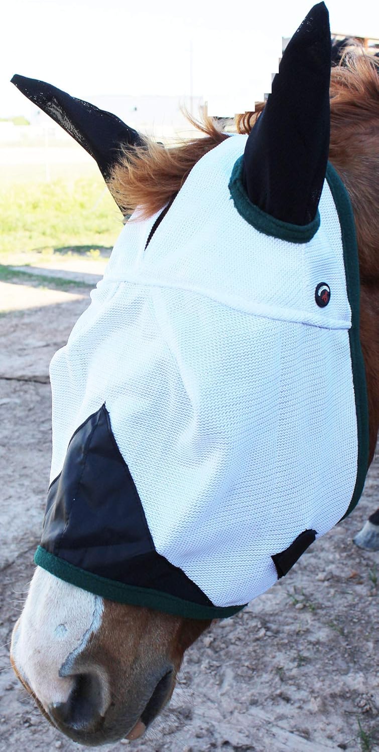 CHALLENGER Equine Horse Mask Light Weight Summer Spring Airflow Mesh 732FlymaskV10