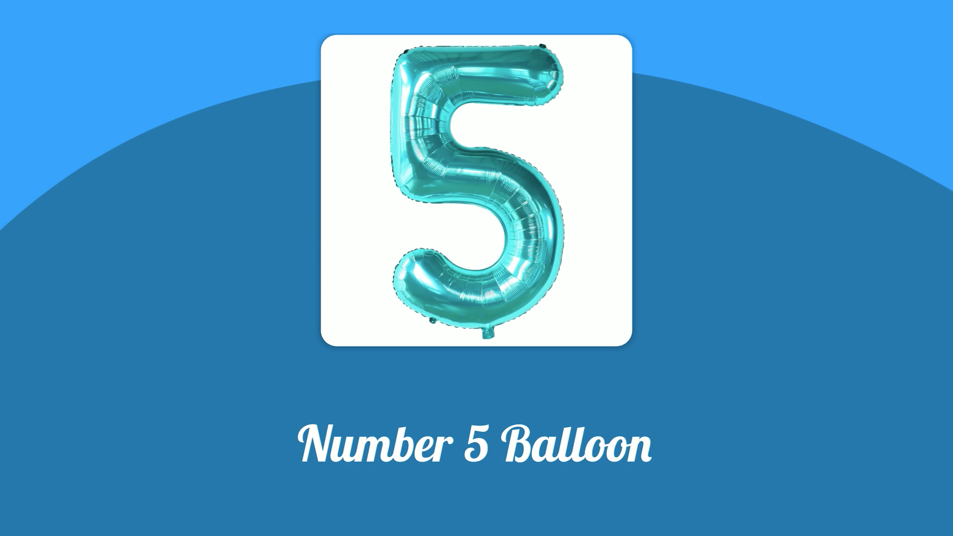 Amazon.com: KatchOn Giant Aqua Blue Number 5 Balloon - 40 Inch