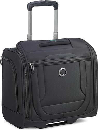 Miniatura 2 de DELSEY PARIS Helium DLX Softside - Maleta para debajo del asiento con 2 ruedas, Negro, Helium DLX Softside Equipaje Under-seater con 2 ruedas