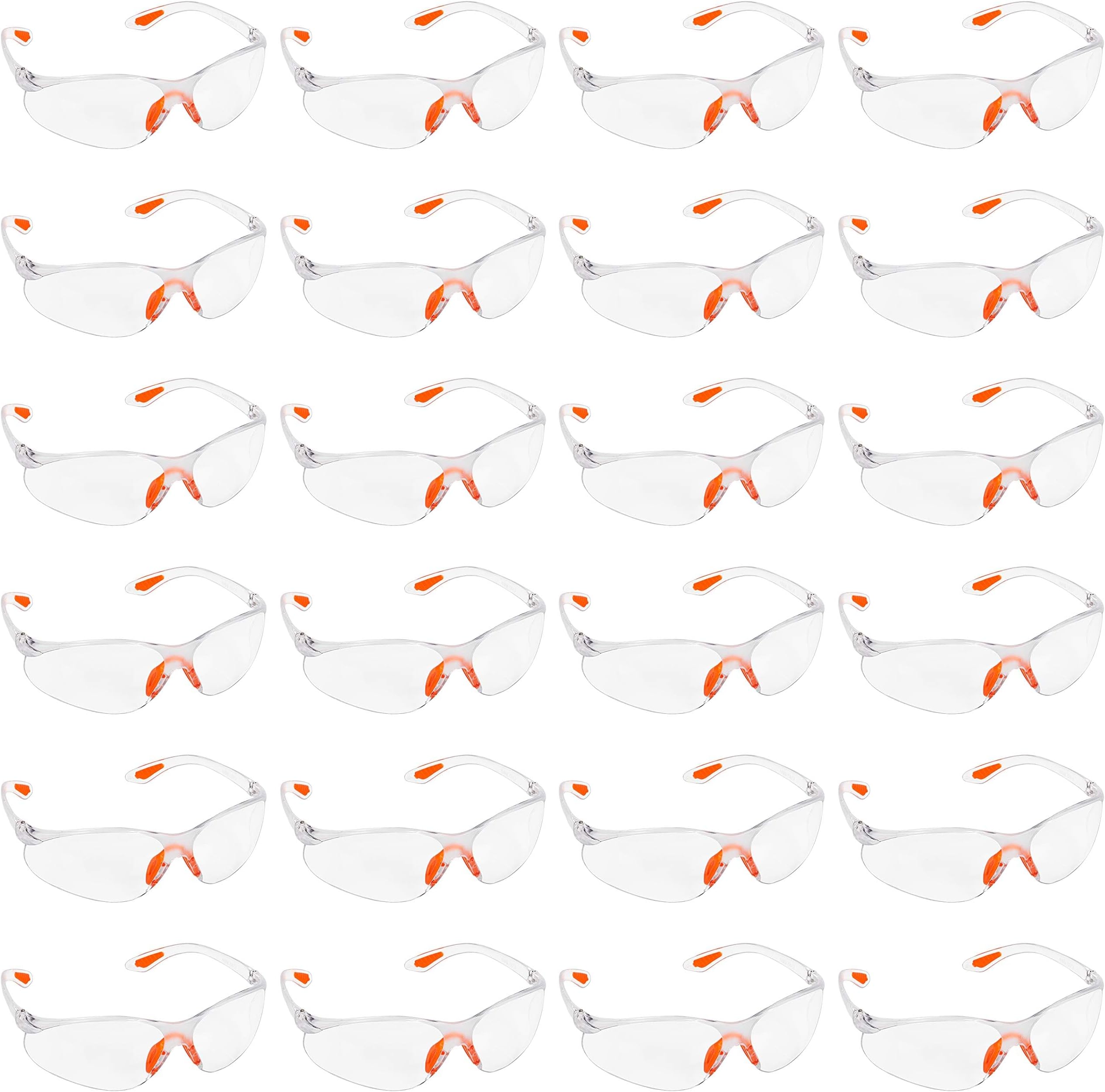 Lunettes De Protection Kurtzy - Lot De 24 - Transparentes - Norme EN166 - Antiglisse - Pour Bricolage, Labo, Sport