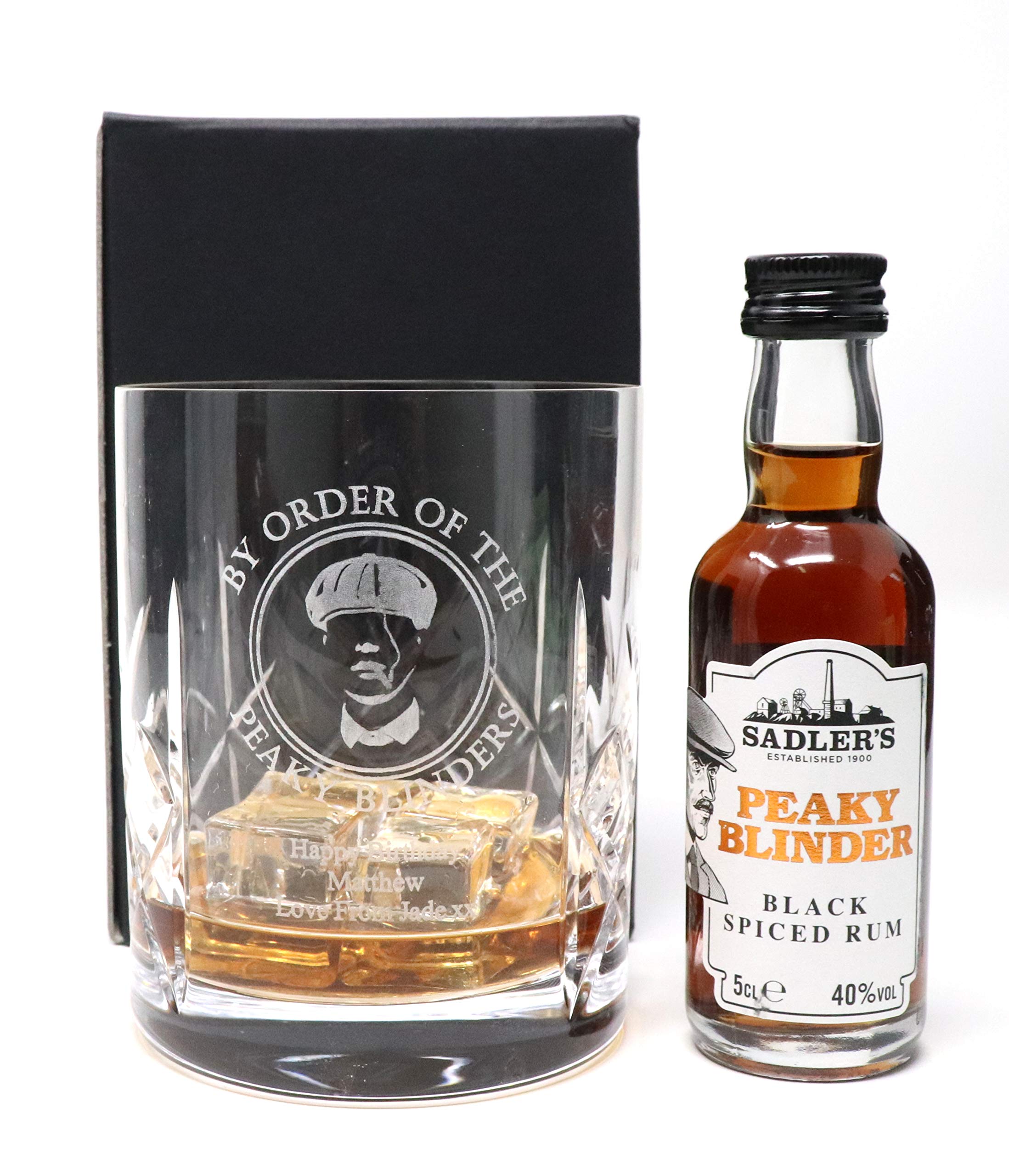 Buy Engraved/Personalised *Peaky Blinders Design* Crystal Glass Tumbler