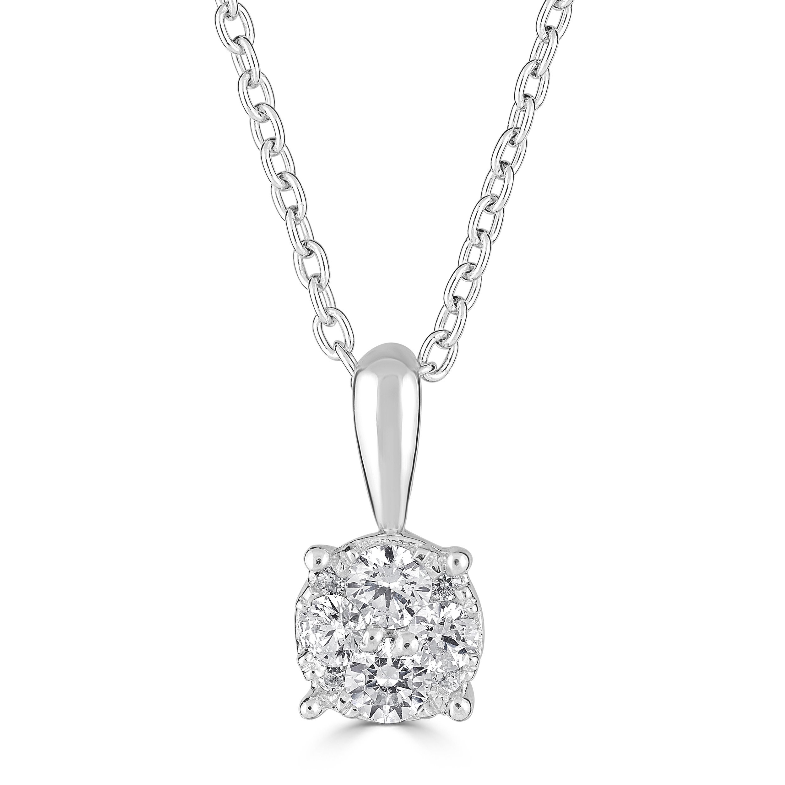 1/4Ct Diamond Pendant Set in Sterling Silver