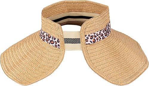 Miniatura 4 de Jessica Simpson Sombrero de visera de paja plegable para mujer