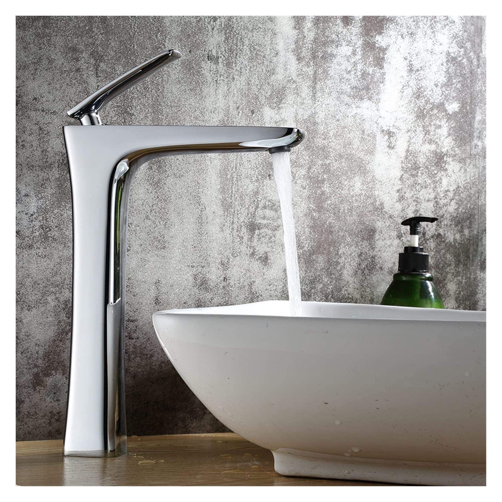 Kran umywalkowy, Bateria umywalkowa Bateria Water Basin Mikser Tap Łazienka Kran Gorąca Zimna Czarny/Biała Mosiądz Woczka Sink Water Crane Gold Mixer(Tall and chrome)