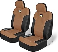 Cat MeshFlex Beige Front Seat Covers for Cars Trucks SUVs - Universal Fit 2-Pack Breathable Mesh Truck Protectors
