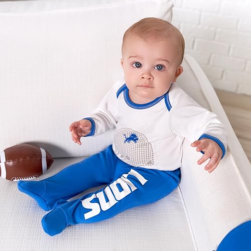 Miniatura 9 de Gerber Conjunto de regalo unisex de pantalón y body con pies de equipo de la NFL para bebé