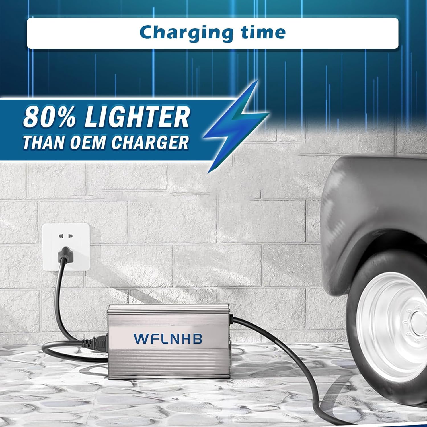 WFLNHB 36 Volt 5 Amp Battery Charger Replacement for EZGO TXT Medalist Golf Cart D Style Plug