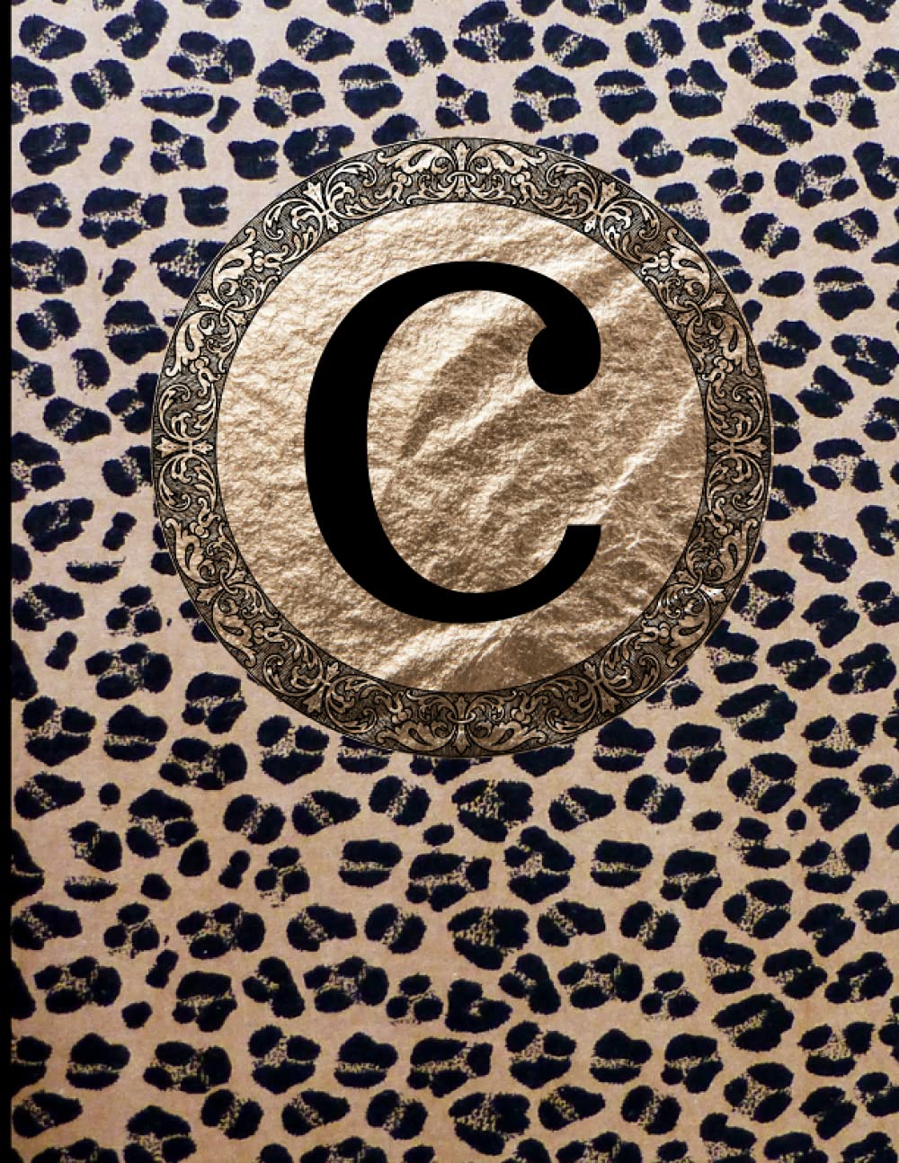 Letter C notebook : Initial A Monogram NOtebook Journal Leopard Print: Cheetah Journal / College Ruled 100 Pages Lined Paper - Large 8.5 x 11 / Journal Gift