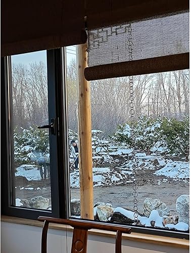 Miniatura 6 de Cadena de lluvia de doble bucle de metal negro de 3.3 pies a 16.4 pies para canalones, cadenas de aleación de aluminio, desviación de agua y