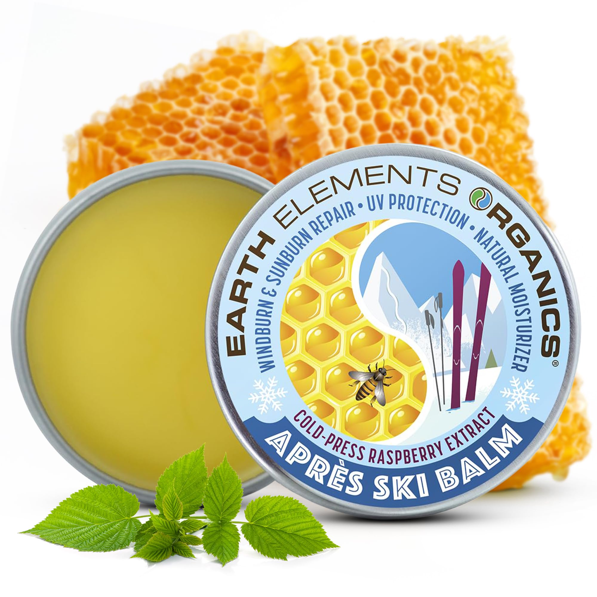 Après Ski Balm Raspberry Leaf Oil, Natural Moisturizer for Skin Hydration, Sunburn and Windburn Care, Organic Skincare for All Skin Types – 1 oz