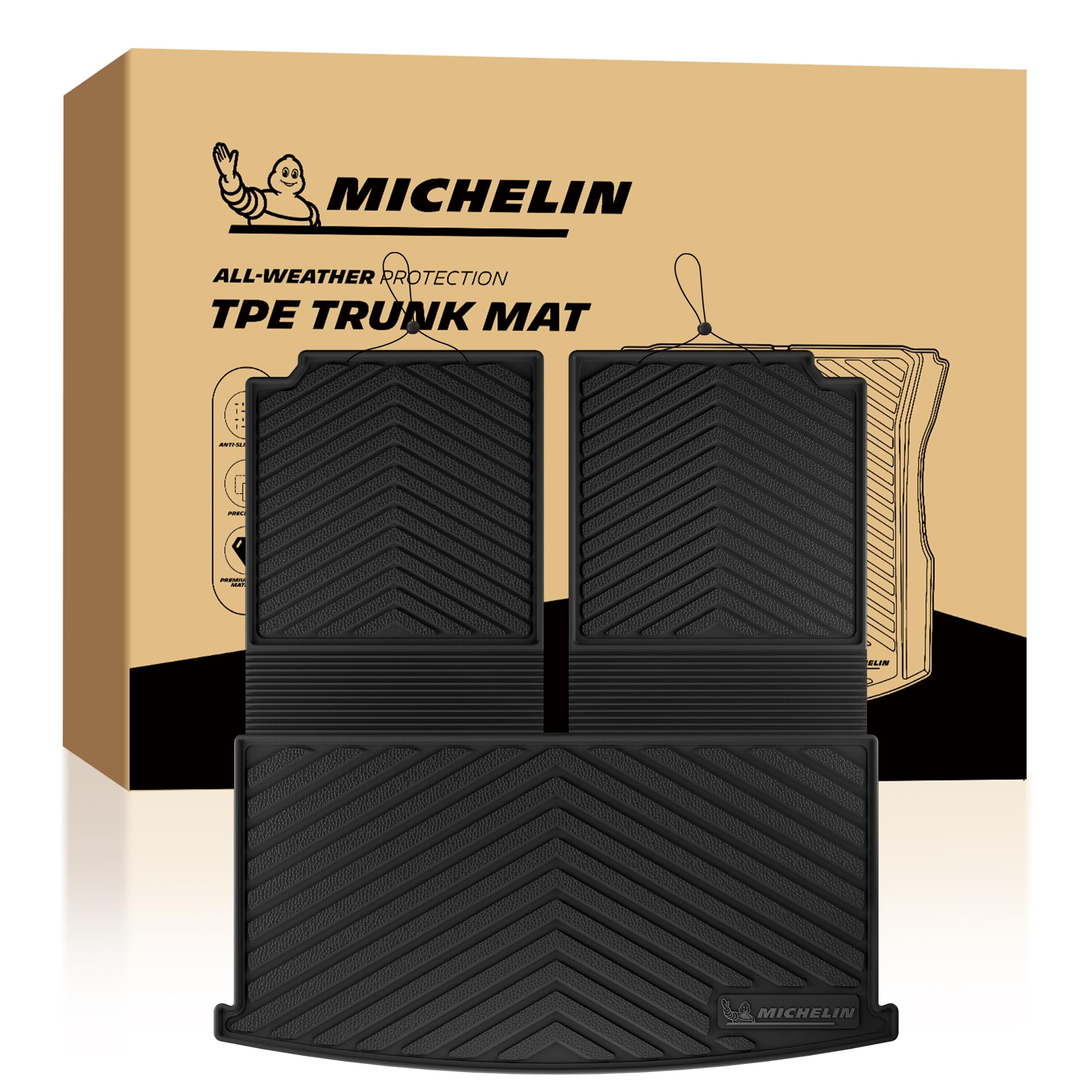 Michelin Vehicle Mats for 2018-2026 Volkswagen VW Atlas, Trunk/Backrest Mat