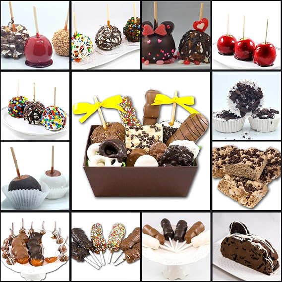 US Sweets Chocolate Covered Pretzel Sticks - Pretzel Sticks Dipped & Drizzled in Caramel & Chocolate | Gourmet Candy Treat | Delicious Gift | Handmade in Small Batches |  to Arrive Fresh