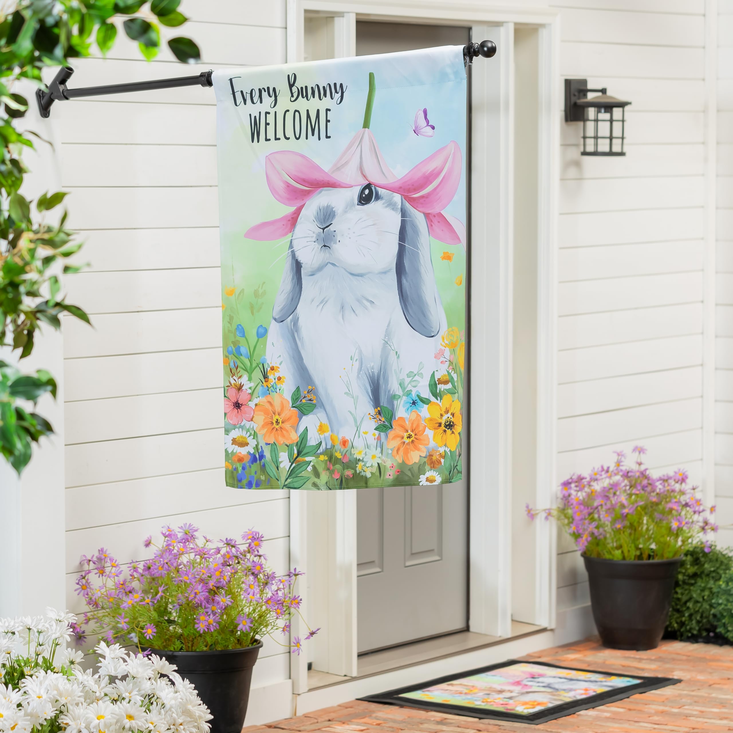Amazon.com: Evergreen Bunny Blooms Flower Time Embossed Mat for
