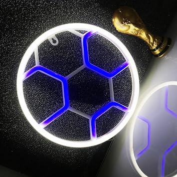 Luminous Football Sign, Boys/Girls Bedroom Decoration, Birthday Gift, LED Bright Low Energy, Sporting Goods Store Decoration, Can Be Placed Flat Or Hung On The Wall, Recycled
