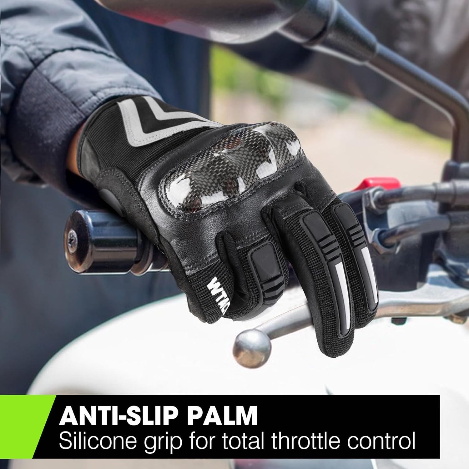 WTACTFUL Lightweight Motorcycle Gloves for Men, Touchscreen Summer Breathable Gloves for Motocross Casual Riding - Image 4
