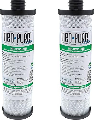Neo-Pure Reemplazo compatible con NP-KW1-MB para filtro de agua WaterPur™ KW1 RV - Ahora disponible como filtro MAX, con purificación de agua