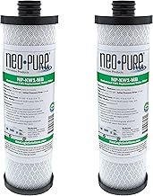 Neo-Pure NP-KW1-MB Compatible Replacement for WaterPur™ KW1 RV Water Filter- Now Available as MAX Filter- With Quantum Water Purification KDF 55 Media and Coconut Shell Carbon Fiber 2-Pack