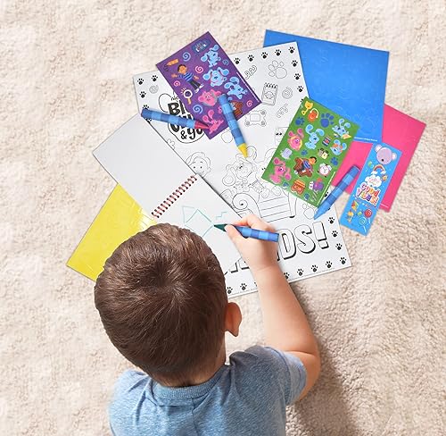Miniatura 3 de Blues Clues - Juego de arte y actividades para colorear sin desorden para niños kit de manualidades de viaje con calcomanías de crayones gigantes