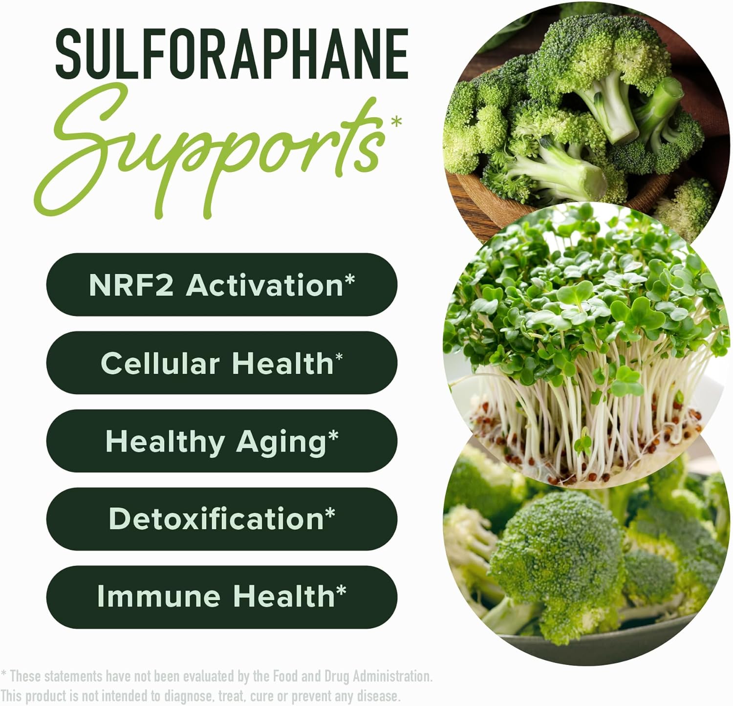 50MG Sulforaphane Supplement from Broccoli Sprouts | NRF2 Activation, Cellular Health & Immune Support | Glucoraphanin, Myrosinase & Antioxidants | Third-Party Tested | 60 Broccoli Seed Microbeadlets - Image 2