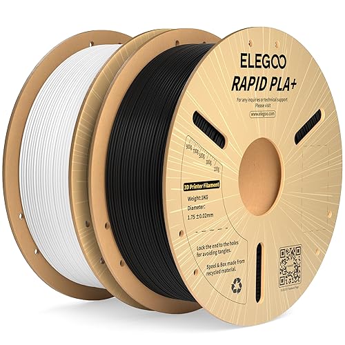ELEGOO Rapid PLA Plus Filament 1.75mm Black & White 2KG,