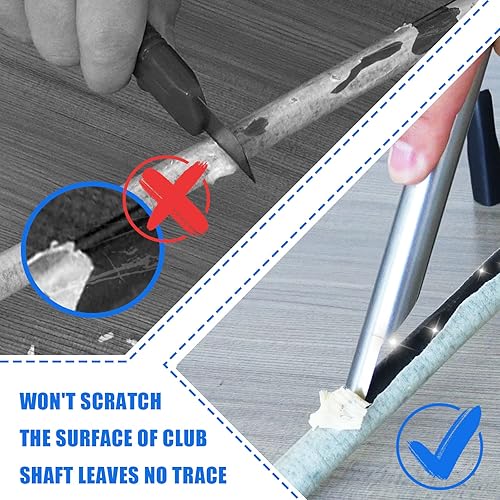 Miniatura 6 de 2thpart Herramienta de extracción de cinta de agarre de golf, sin residuos de cinta, eliminación rápida - Perfecto para regriptar ejes de grafito y