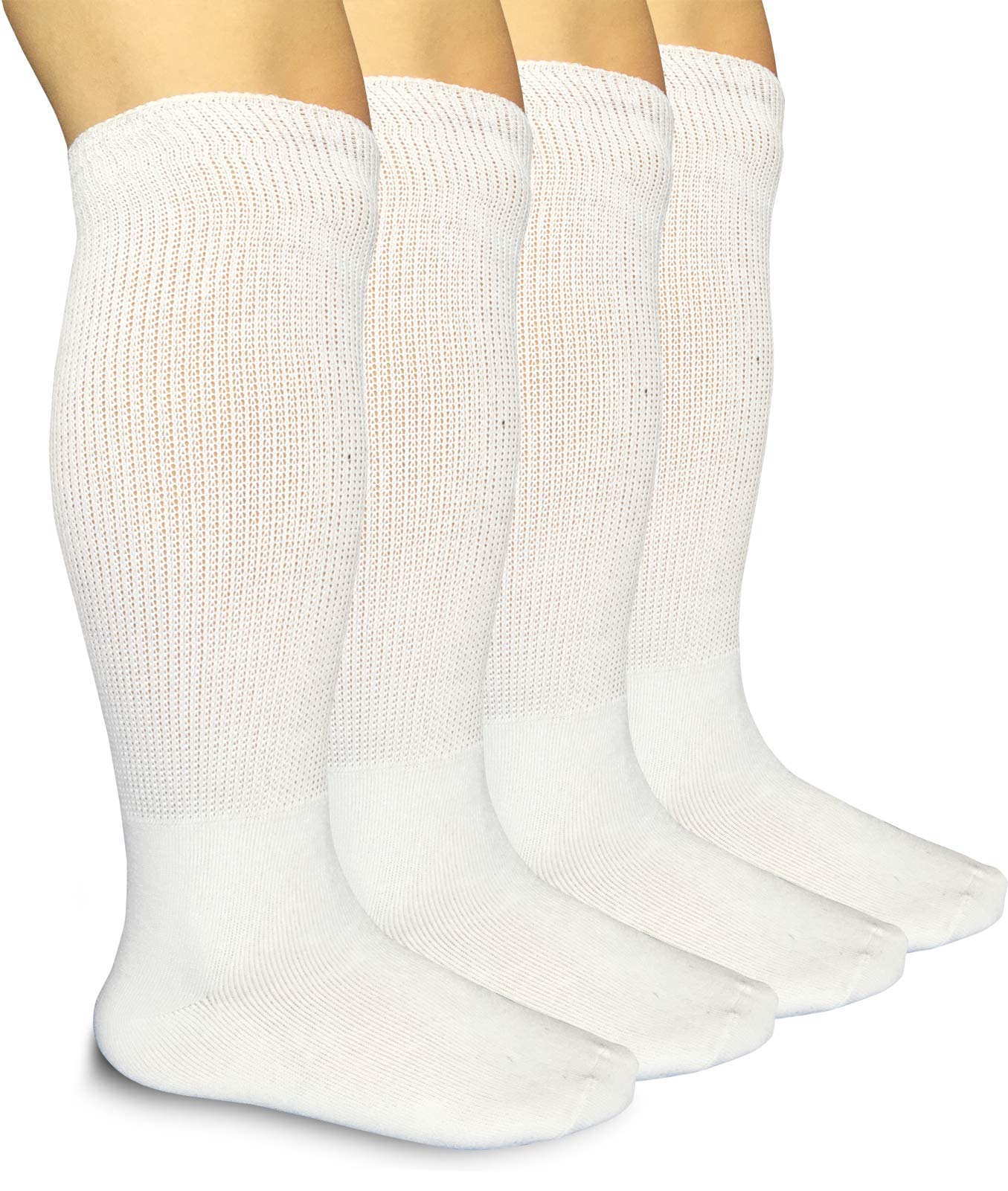 6 Paia Calzini Donna Per Diabetici E Piedi Gonfi - Non Elastici, Morbidi, Comodi - Circulatory Health, Senza Costrizione, Taglia 4-7 - Stripe-Line