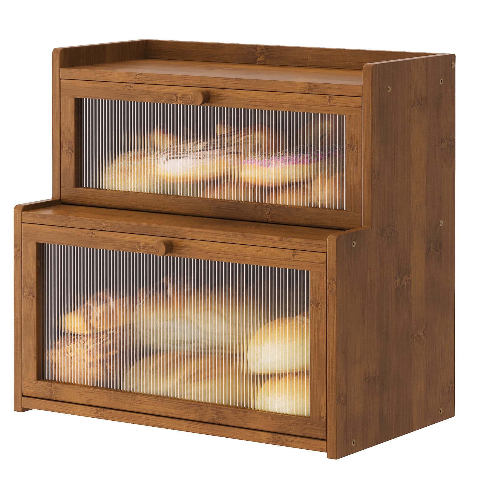 Double Layer Bamboo Bread Box