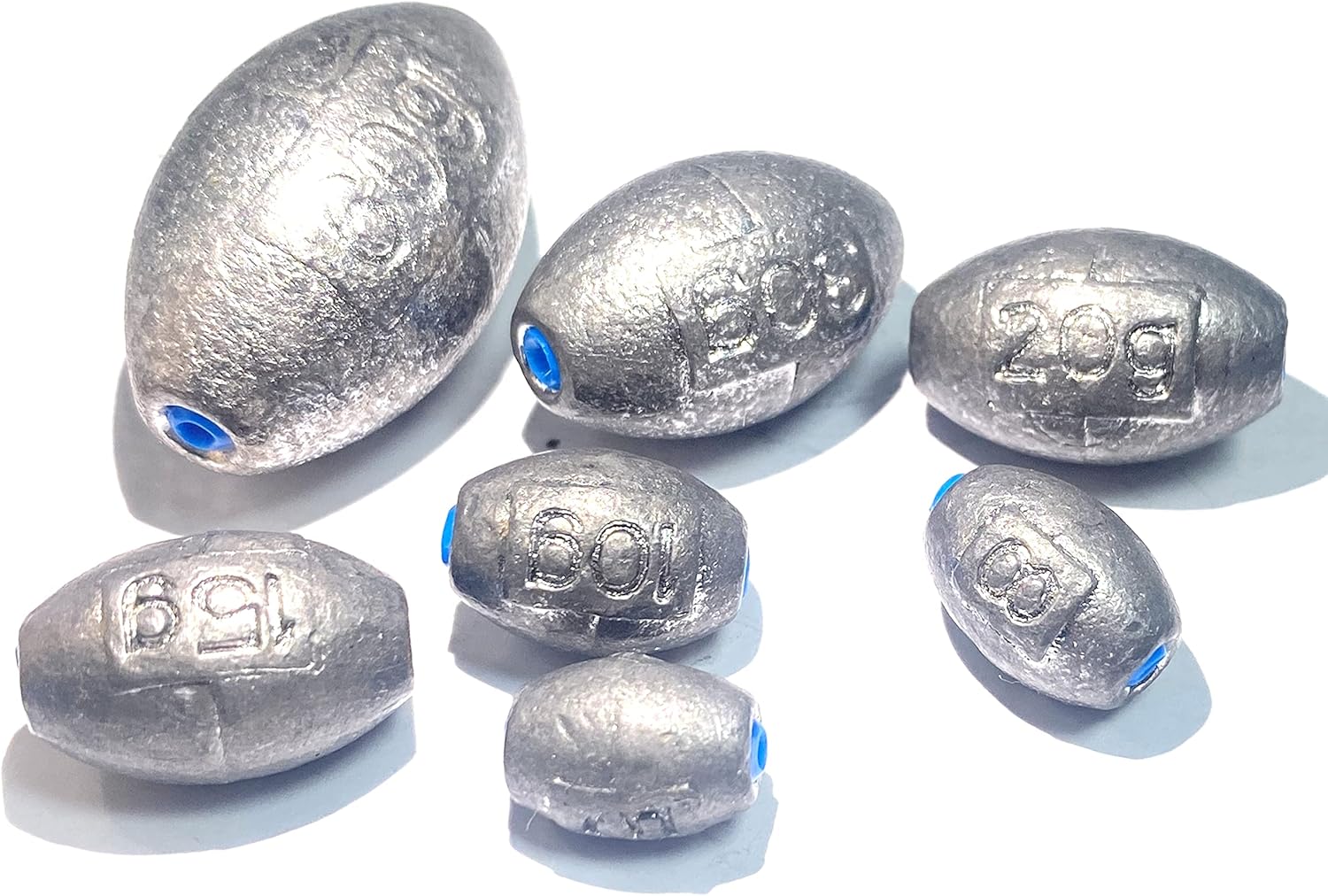 Egg Sinkers Bullet Fishing Weights Oval Shaped Sinkers