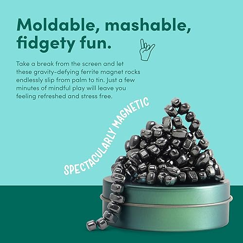 Miniatura 33 de Speks Original Crags - Masilla de ferrita Más de 500 piedras de ferrita en una lata, juguete antiestrés para aliviar el estrés, juguete sensorial