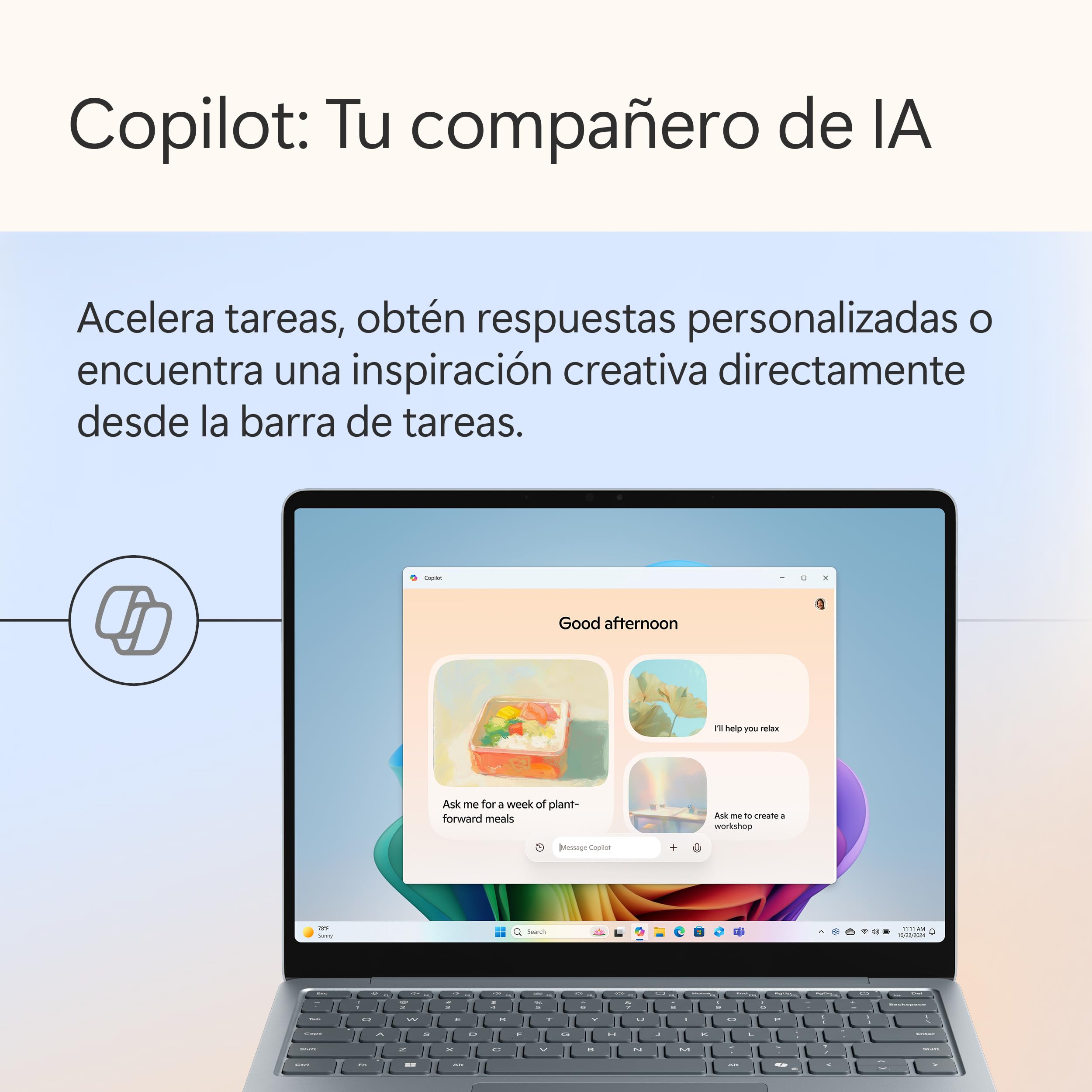 Microsoft Surface Laptop | Copilot+ PC | Pantalla táctil LCD 13'' | Snapdragon X Plus | 16GB RAM | Almacenamiento de 512GB | Último Modelo | Océano — view 9