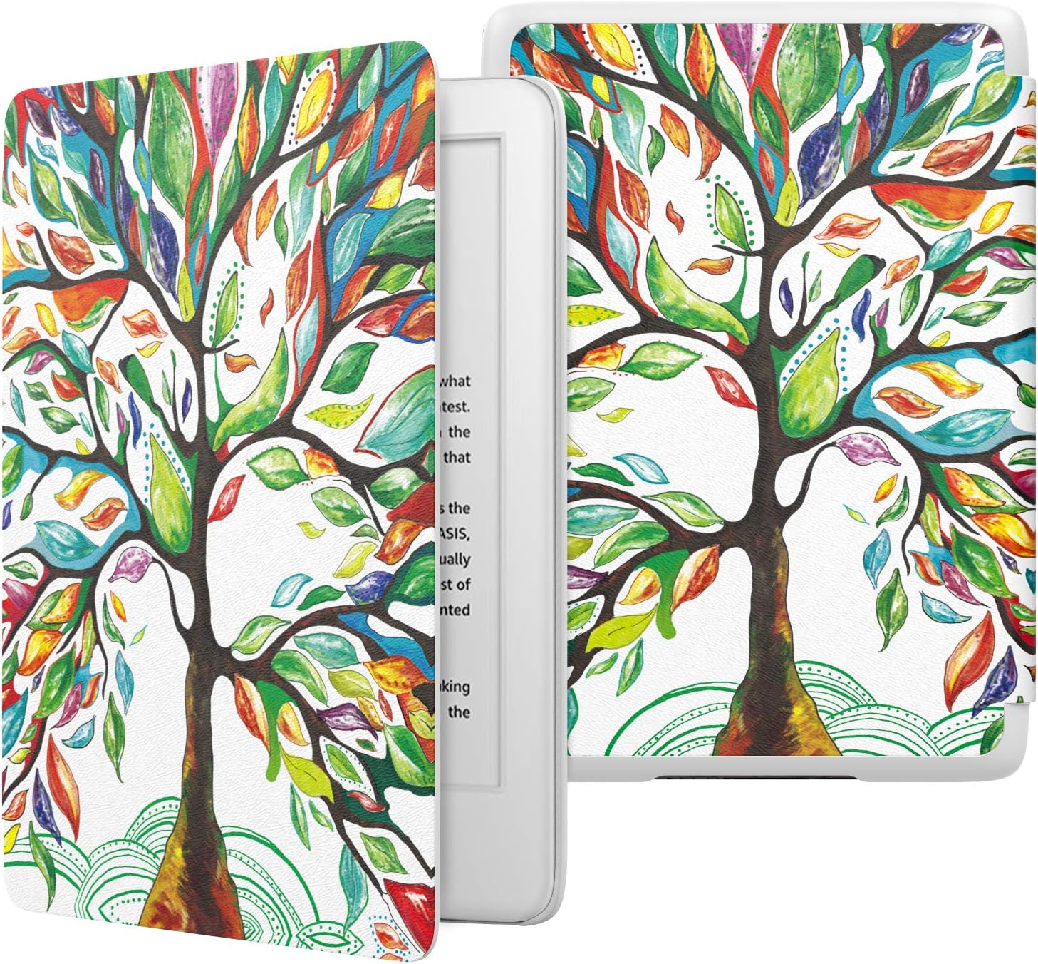 MoKo Case Fits 6" Kindle (10th Generation, 2019 Release), Thinnest Protective Shell Cover with Auto Wake/Sleep, Will Not Fit Kindle Paperwhite 10th Generation 2018 - Lucky Tree