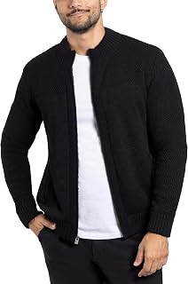 Mens Zip Up Cardigan Sweater for Men, Full Zip Slim Fit Knit Jacket for Spring (Big and Tall),