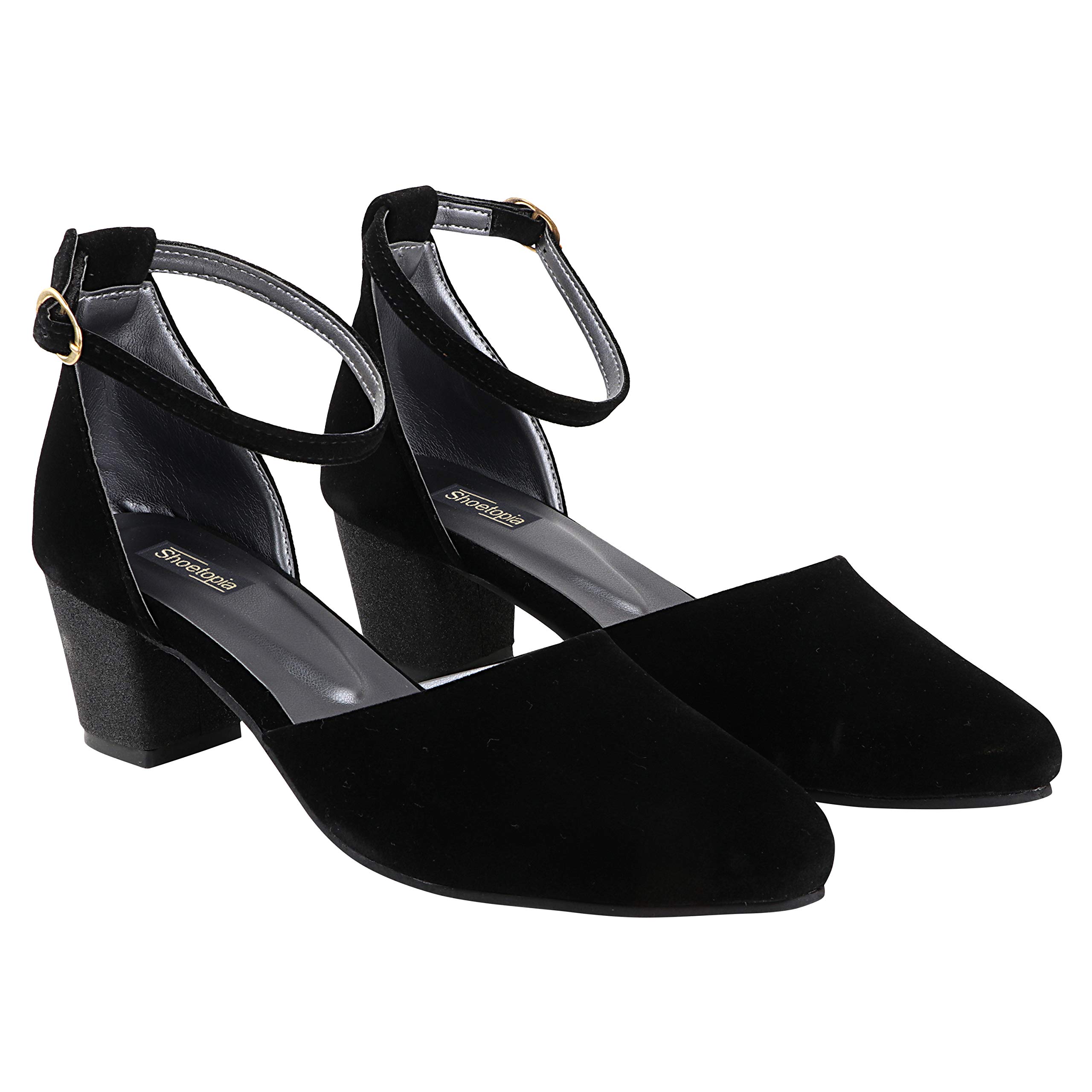 Do Bhai Women Material Suede, Color-Black Stylish Pointed Toe Fashion Heel Sandal, Size-UK5 - Belly-J2 (B08W8J3HGG) Amazon Price History, Amazon Price Tracker