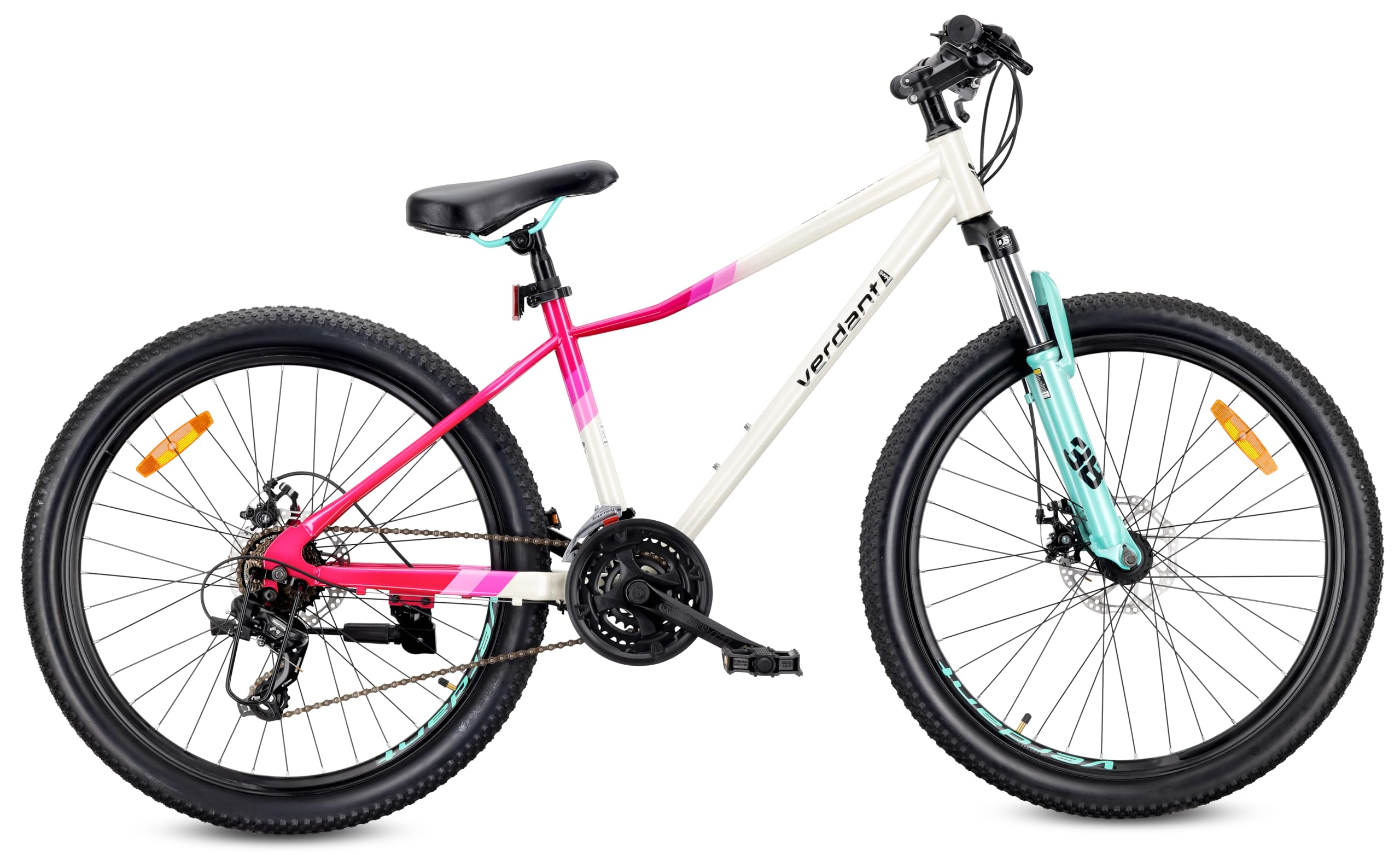 sun baby Verdant Calix Bicicleta de montaña 26 Pulgadas, Bicicleta 26" Unisex - Amortiguador, Frenos de Disco, 7/21 Marchas