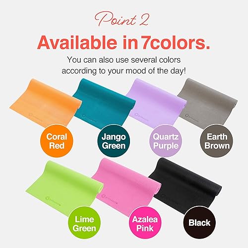 Miniatura 3 de Primasole - Esterilla de yoga con correa de transporte para yoga, pilates, fitness y entrenamiento de suelo en casa y gimnasio antideslizante, 9