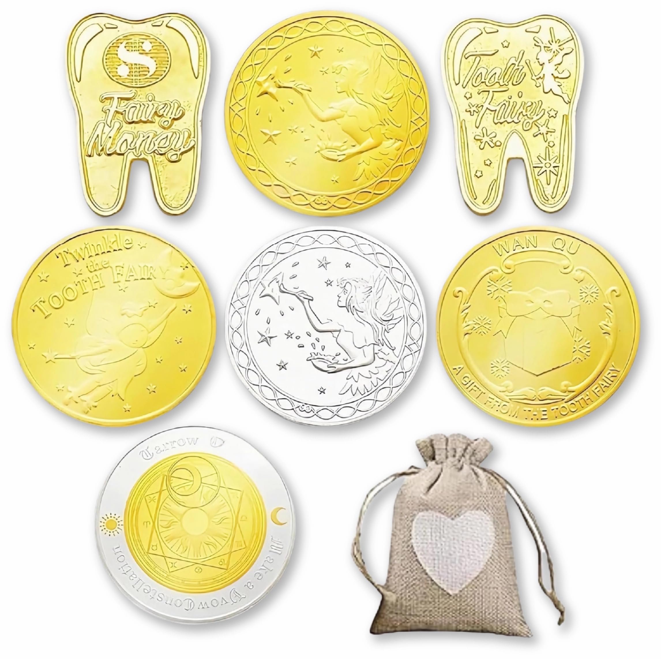 Amazon.co.jp: YOGOTI 歯の妖精 コイン トゥースフェアリー 歯形 褒美