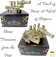 Vista 2 de Brass Ship History Sextant Handmade Gift for Father's Day, Birthday, Anniversary, Baptism, Partner, Best Men, Graduation, Christmas, Vintage
