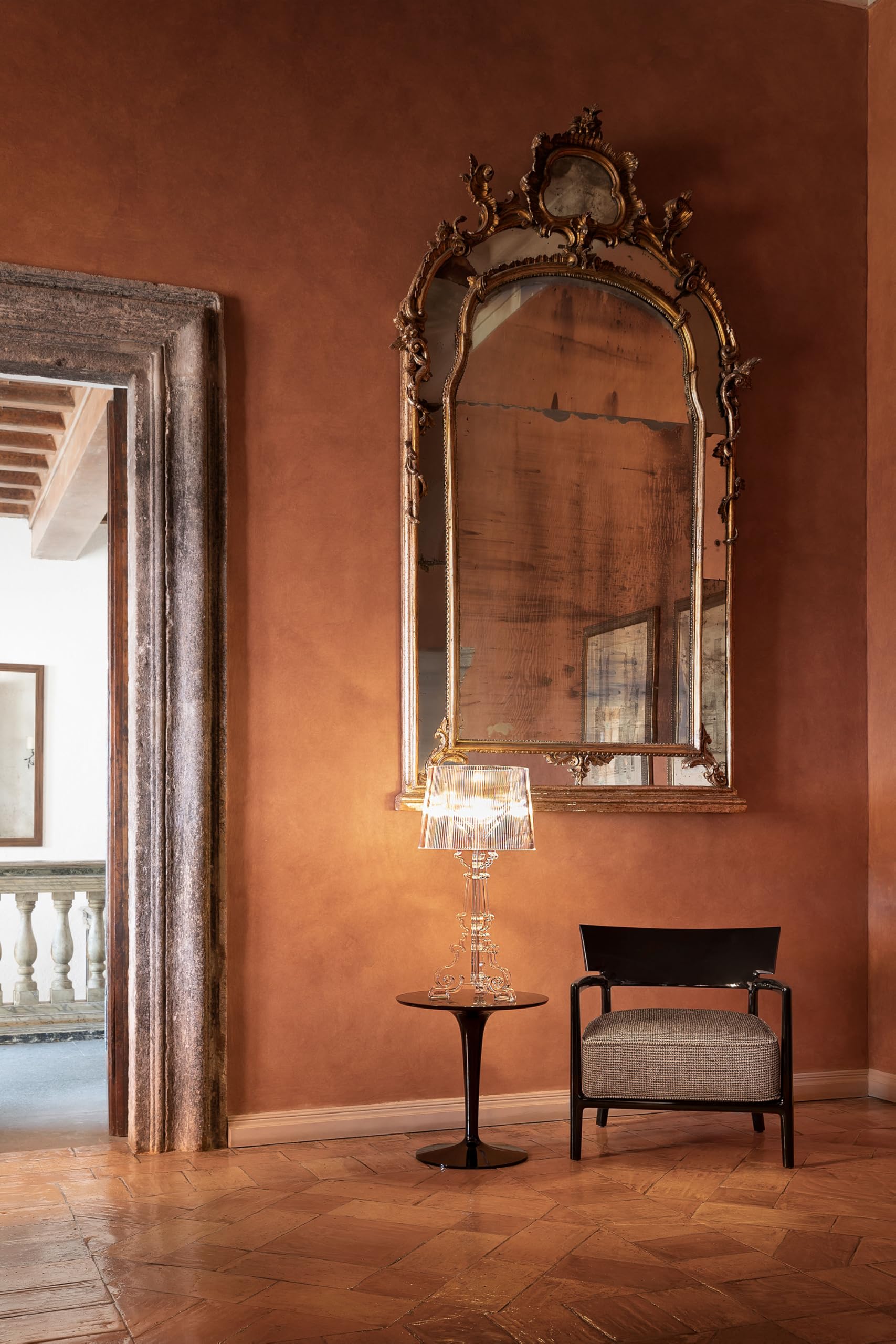 Kartell Bourgie Lampada da Tavolo, Dimmerabile E14, 40 W, Cristallo