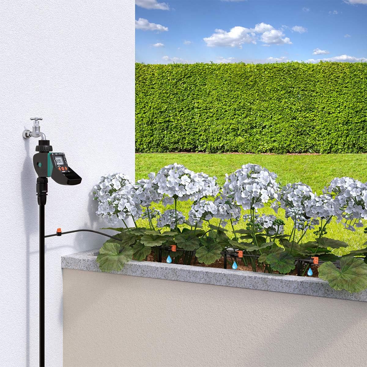 Programmatore video per irrigazione giardino